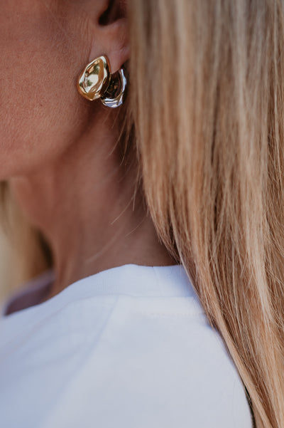 Denso earrings I Gold & Silver
