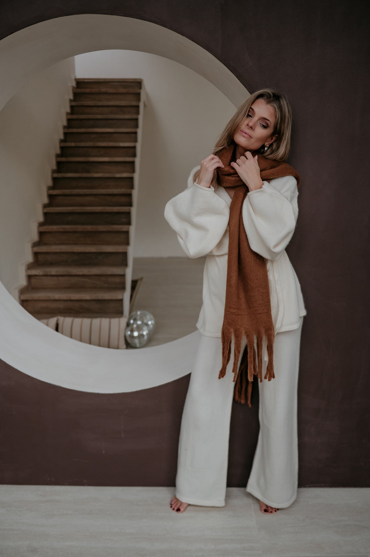 Odine scarf I Camel