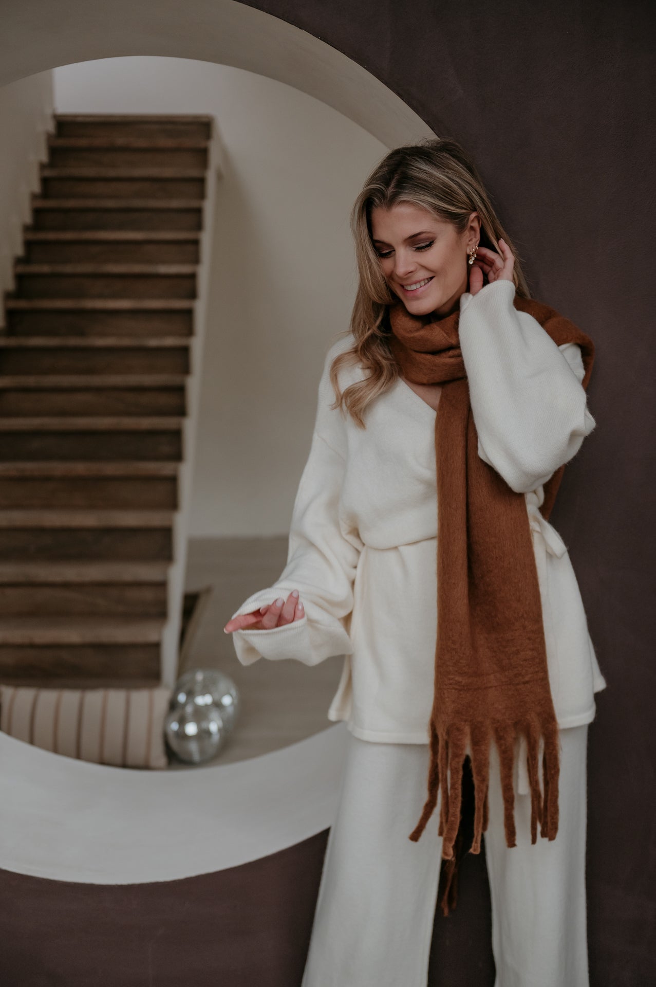 Odine scarf I Camel