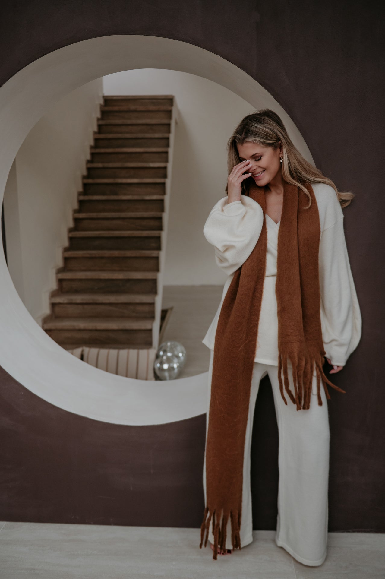 Odine scarf I Camel