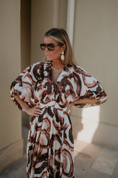 Brina dress I Brown