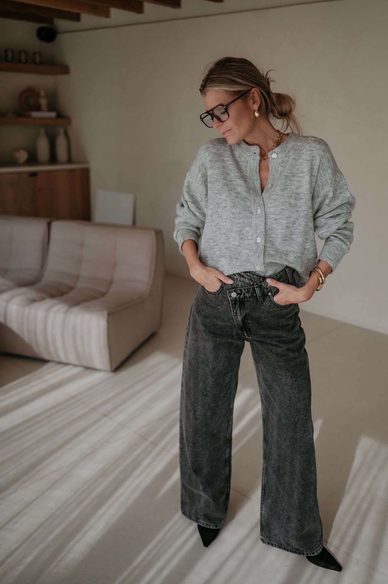 Cresco cardigan I Grey