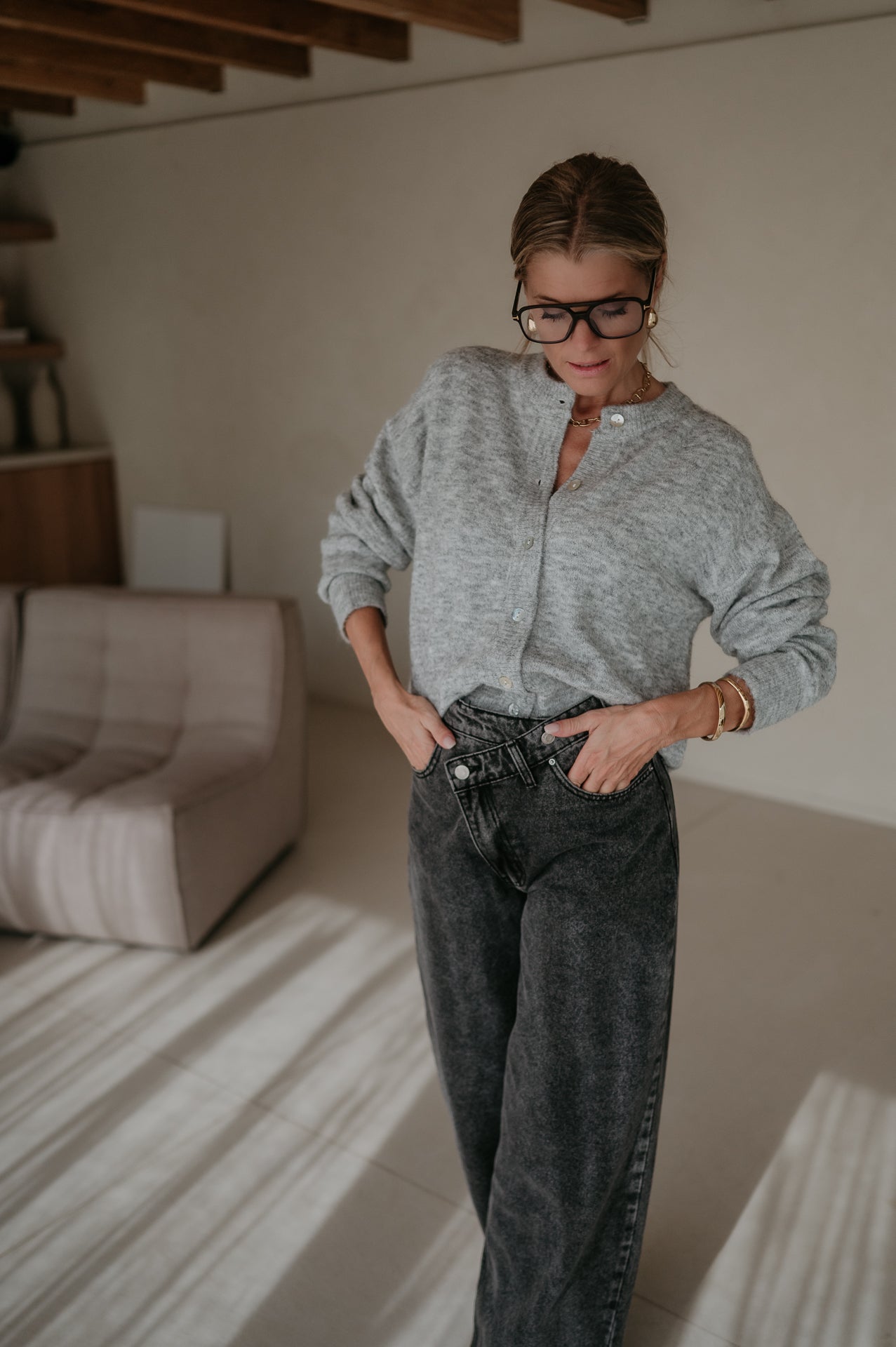 Cresco cardigan I Grey