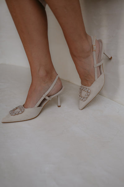 Bianco heels I Ecru