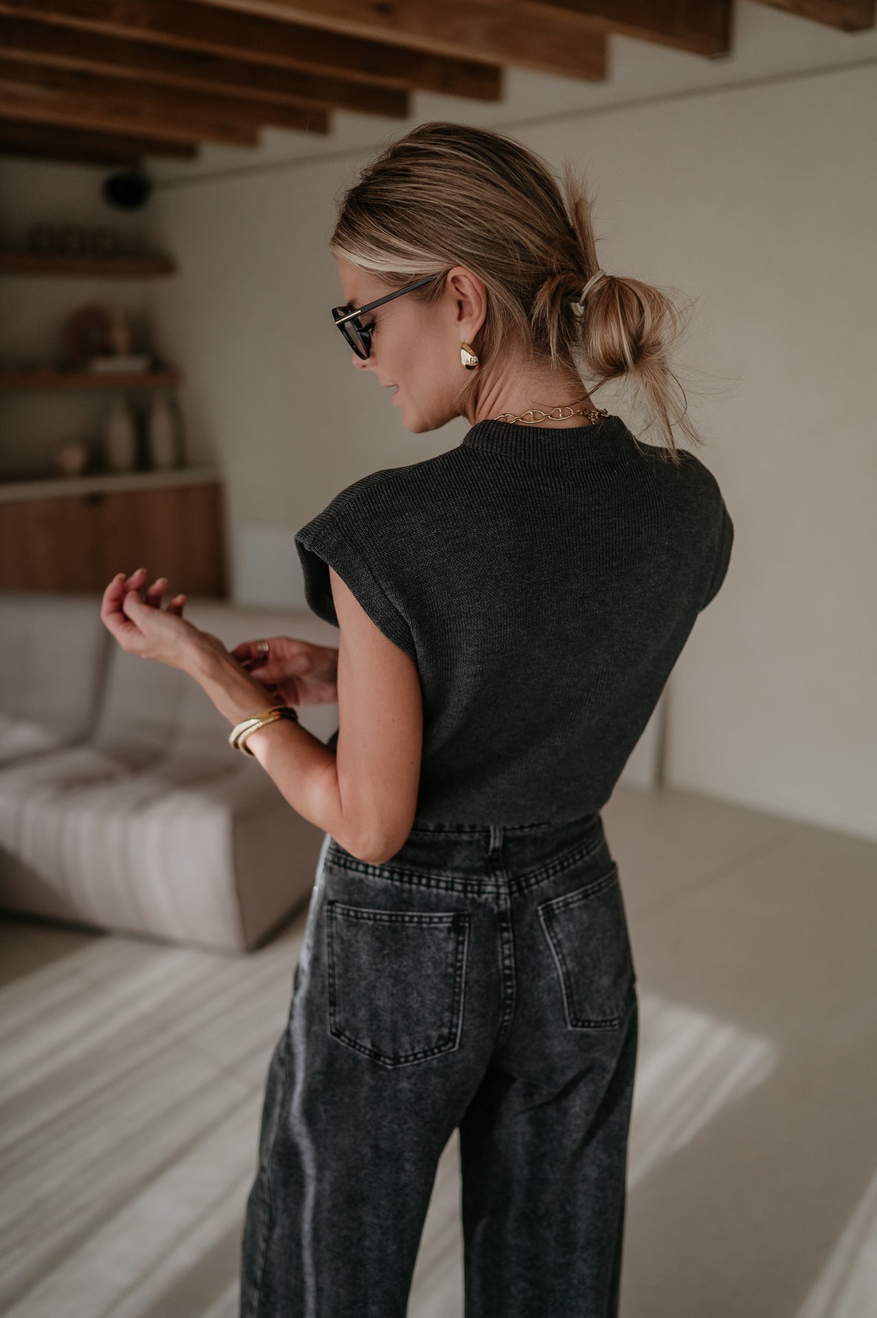 Velando top I Dark Grey