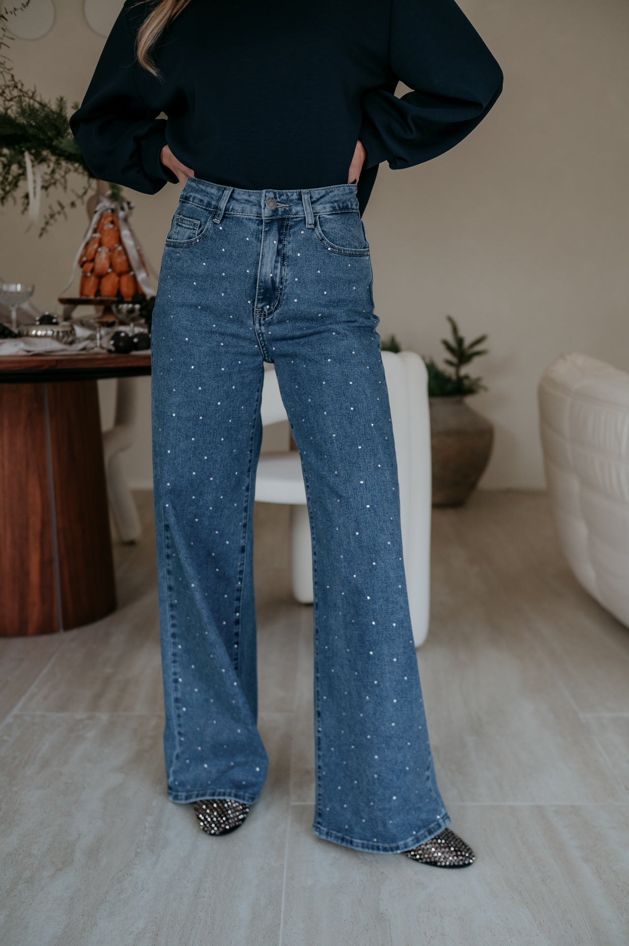 Cotto jeans I Blue Glitter