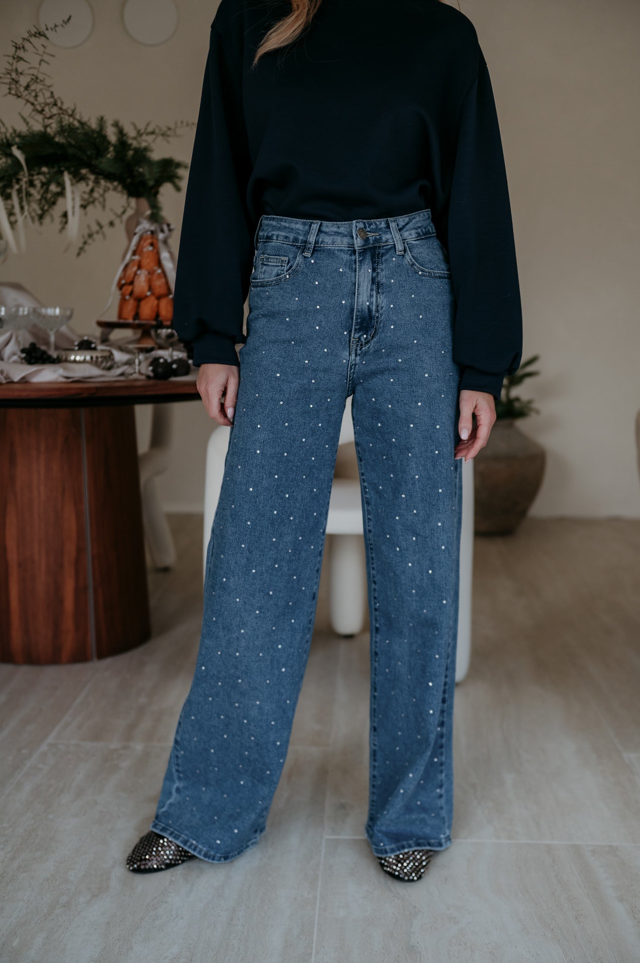 Cotto jeans I Blue Glitter