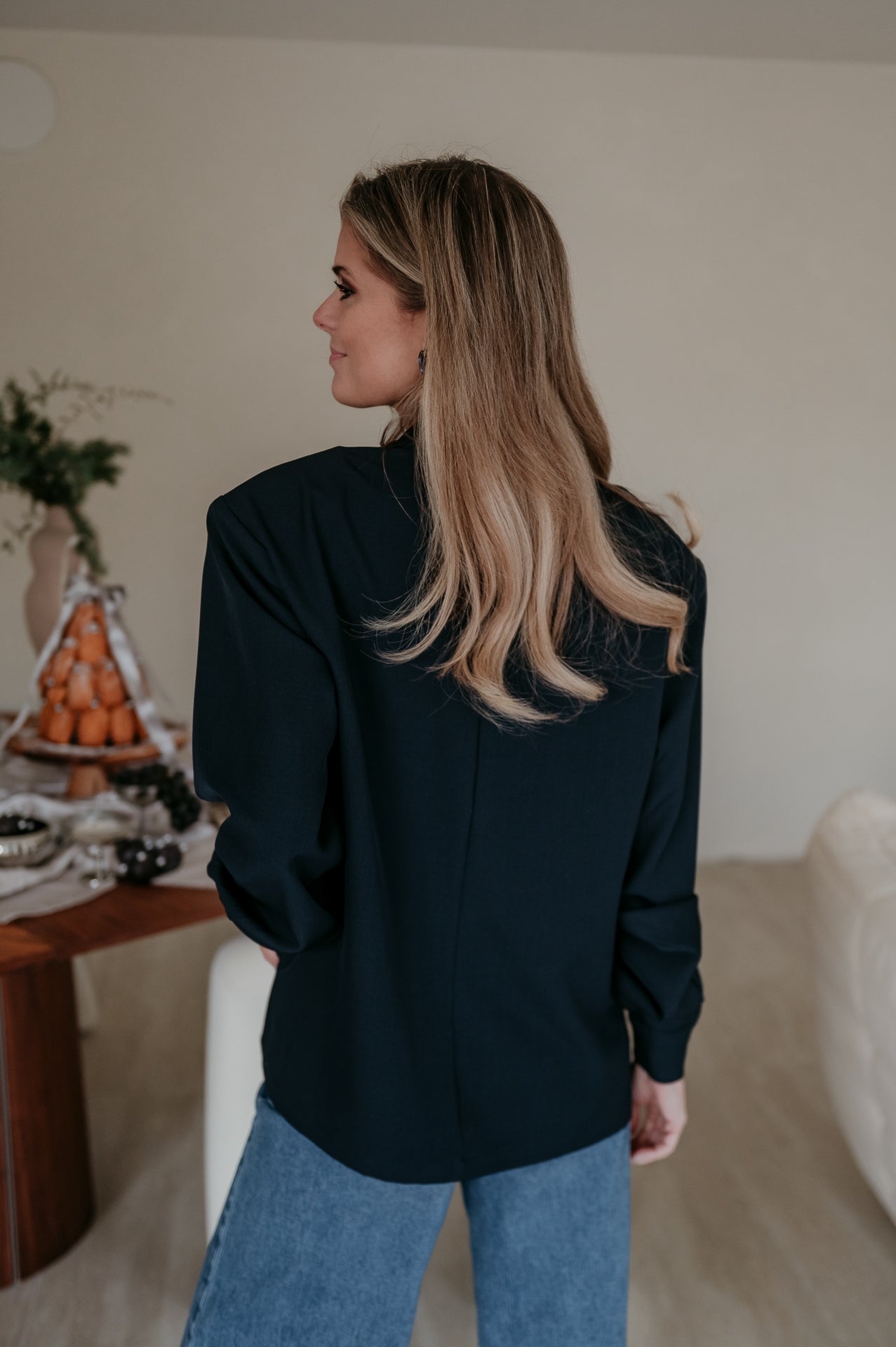 Crevine blouse I Navy Blue