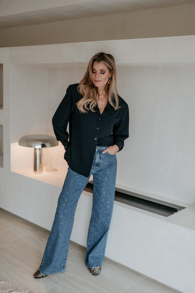 Crevine blouse I Navy Blue