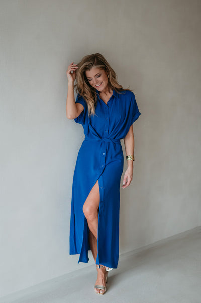 Cognomi dress I Kobalt Blue