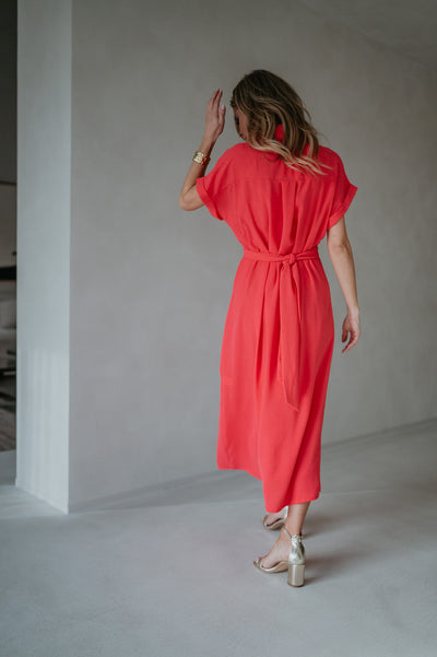 Cognomi dress I Coral