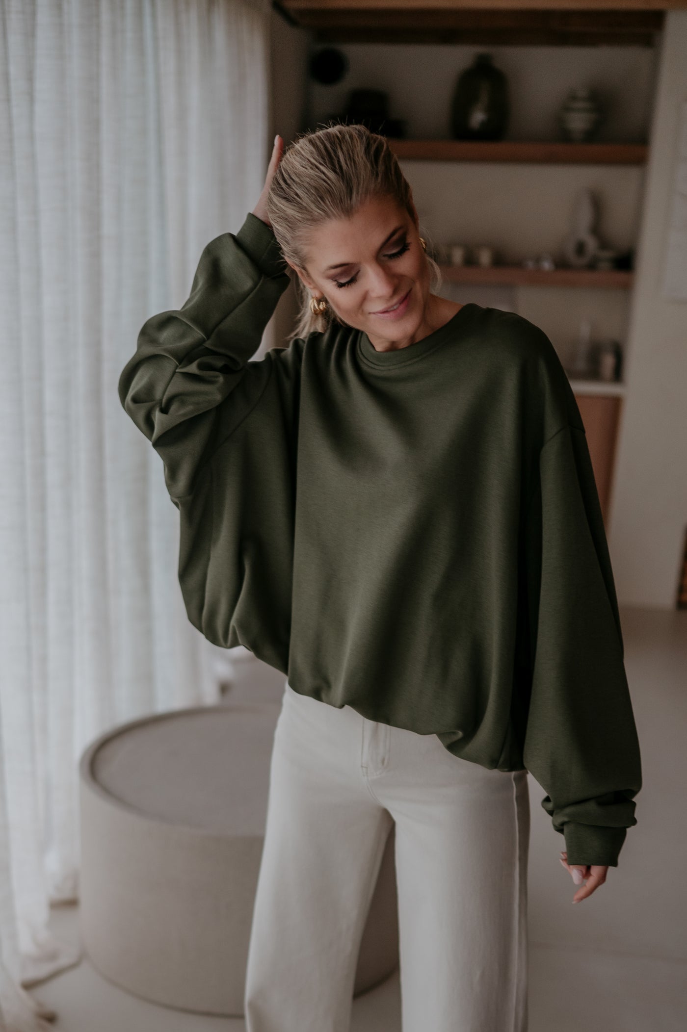 Malinco sweater I Khaki