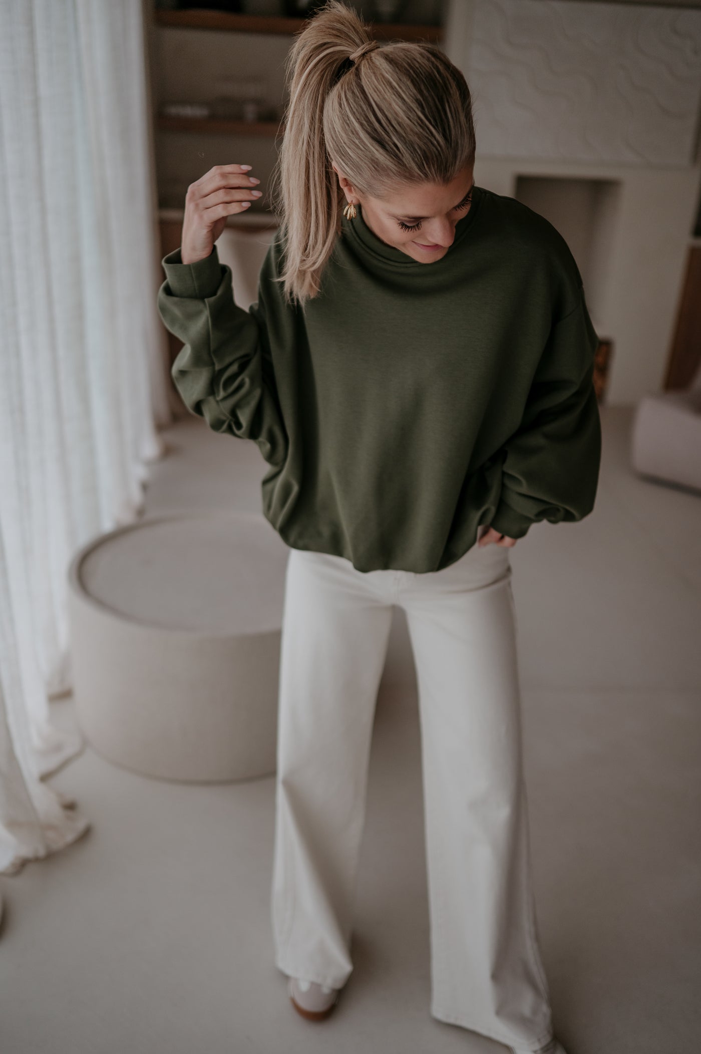 Malinco sweater I Khaki