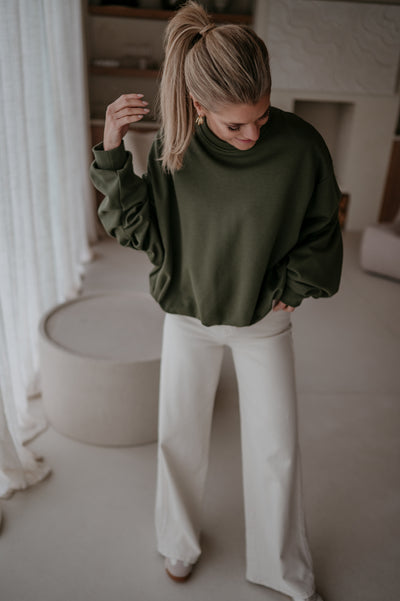 Malinco sweater I Khaki