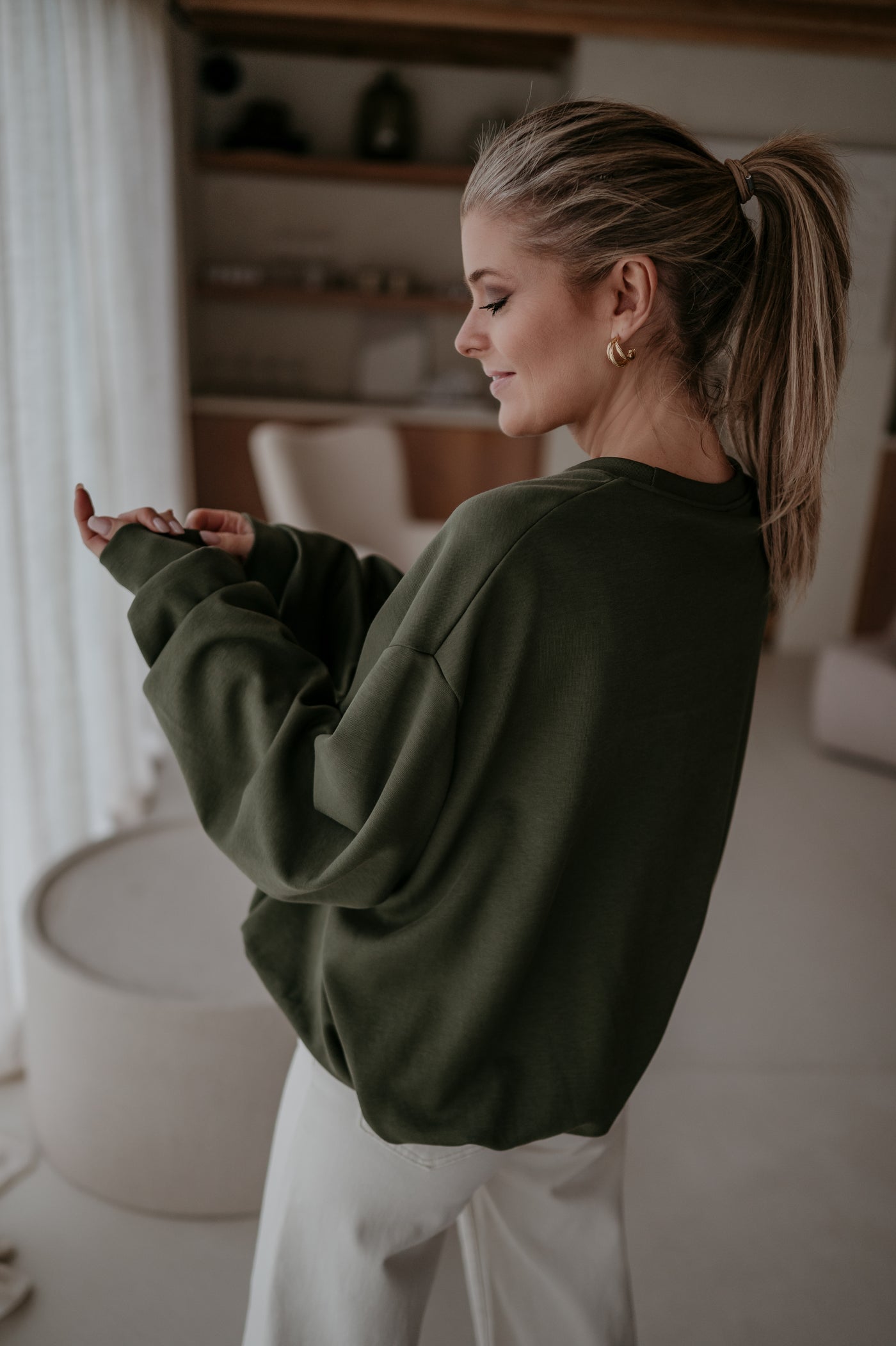 Malinco sweater I Khaki