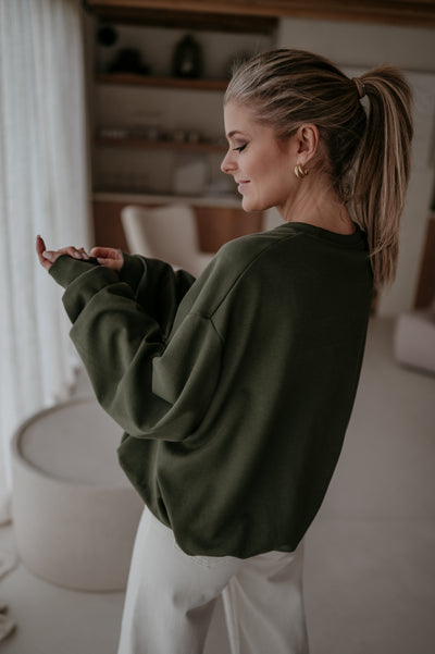 Malinco sweater I Khaki