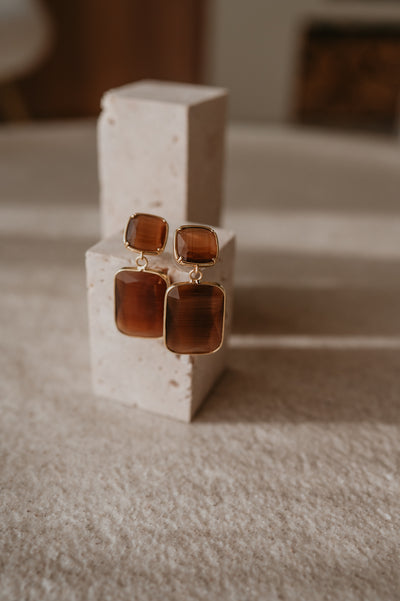 Retto earrings I Taupe