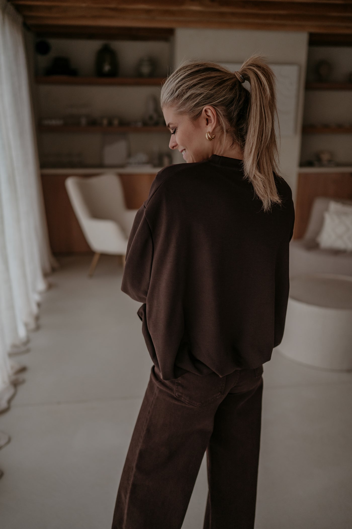 Malinco sweater I Chocolate Brown