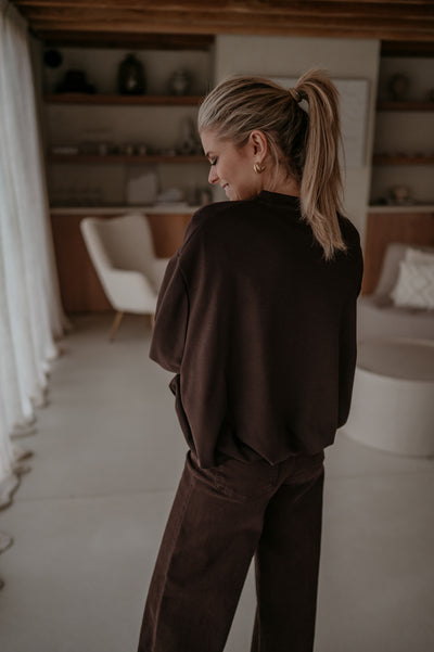 Malinco sweater I Chocolate Brown