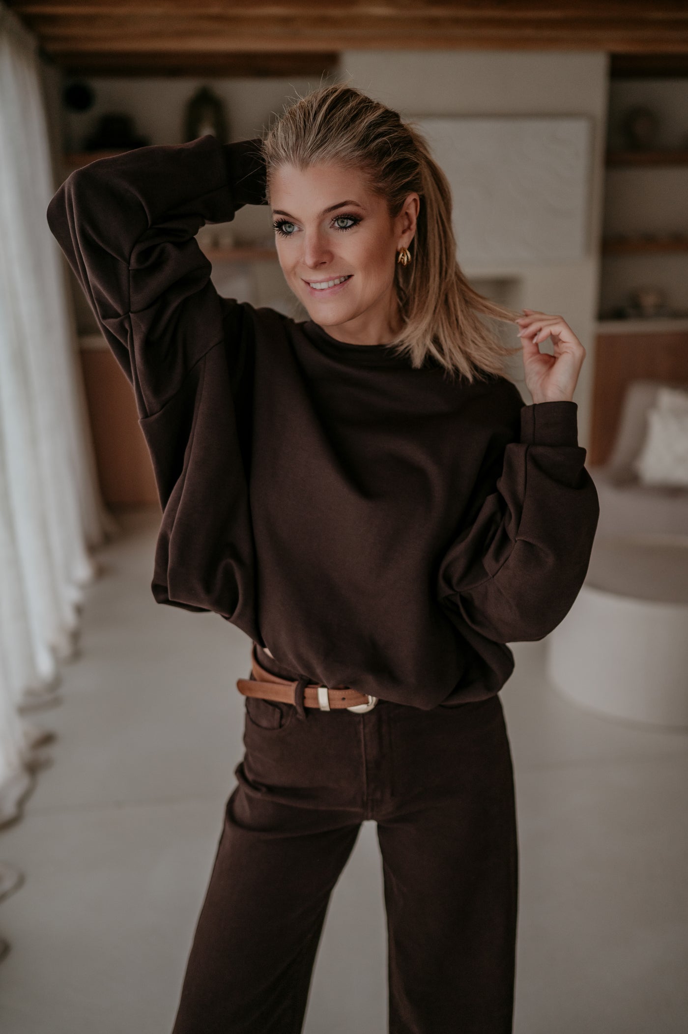 Malinco sweater I Chocolate Brown