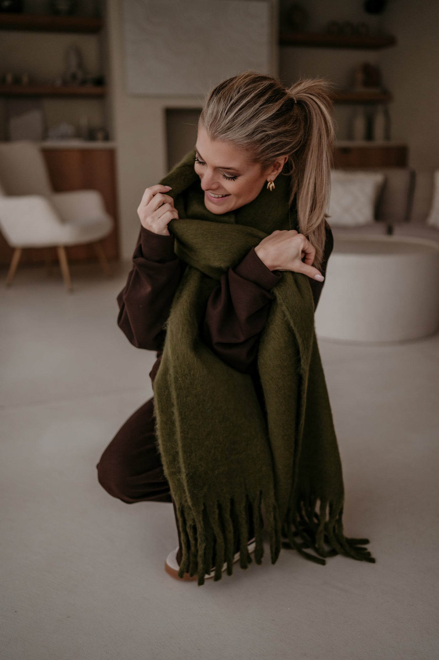 Telda scarf I Khaki