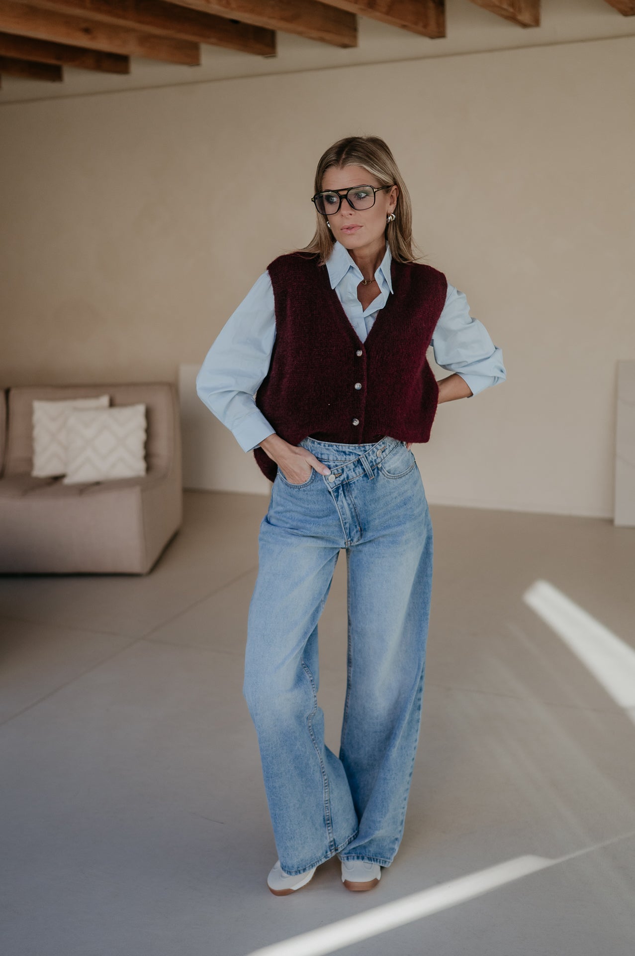 Rosa gilet I Burgundy