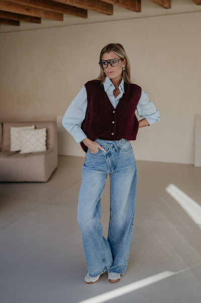 Rosa gilet I Burgundy