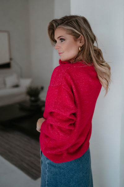 Cresco cardigan I Fuchsia