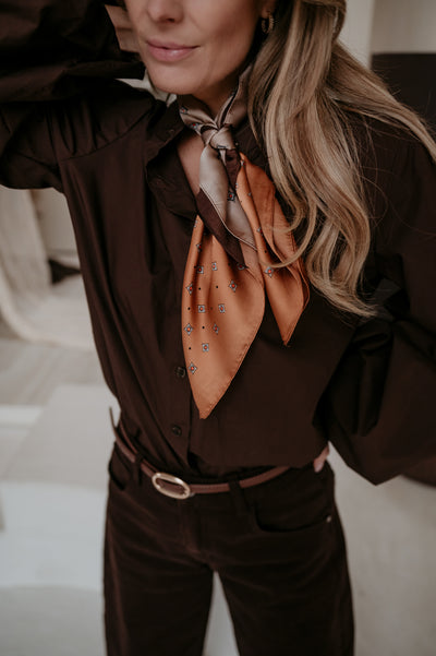 Biduri scarf I Brown