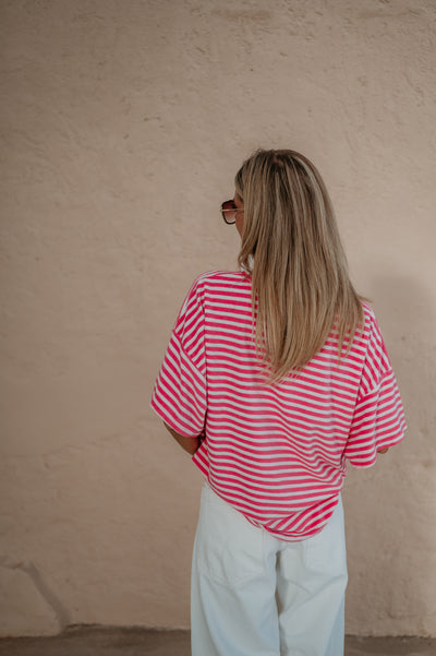 Scalino t-shirt I Striped Pink