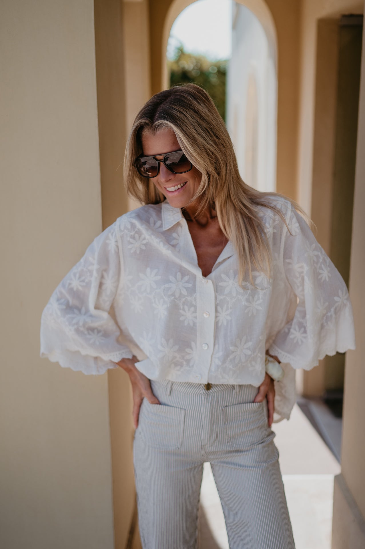 Scarno blouse I Beige