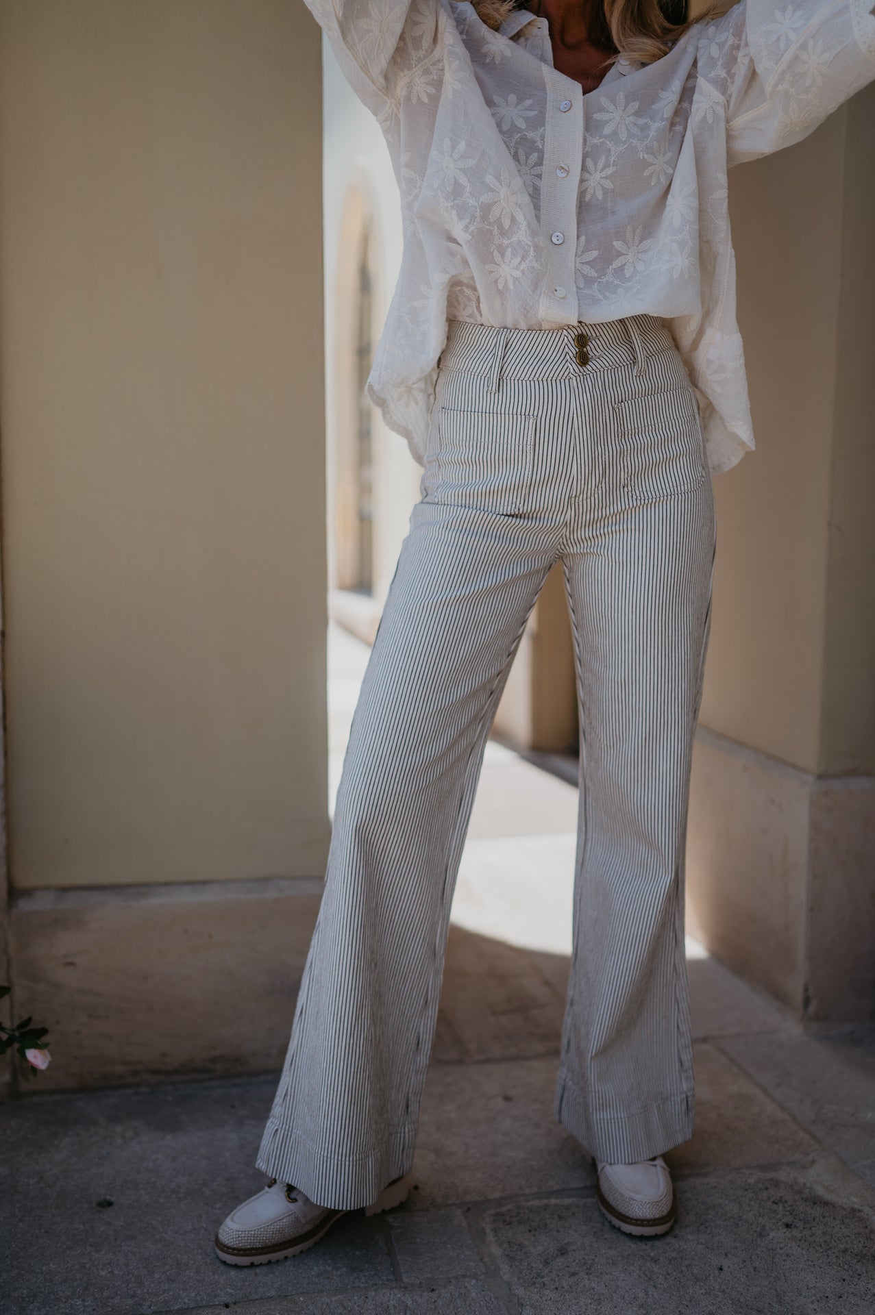Dente jeans I Striped Beige