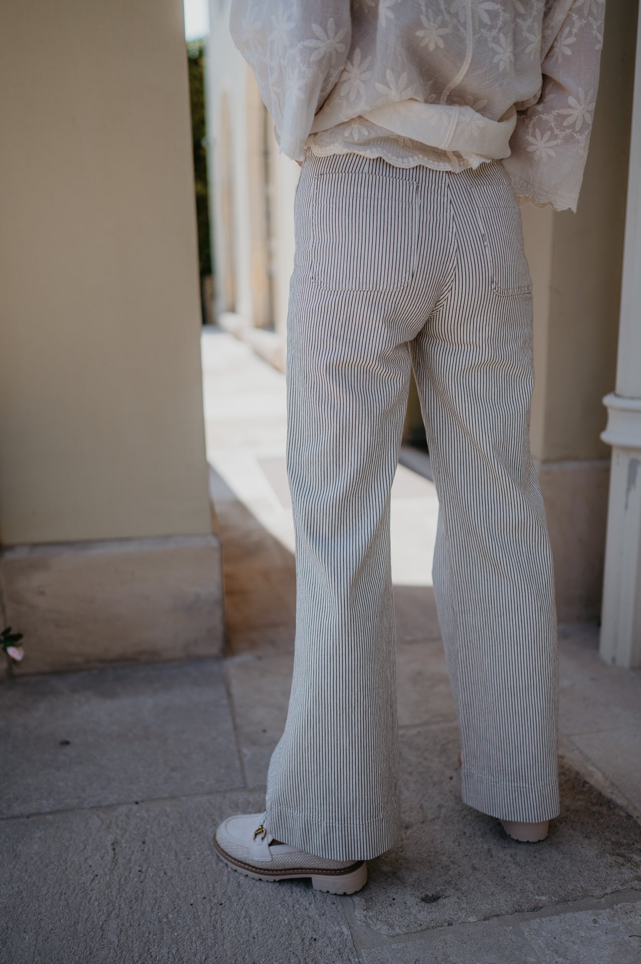 Dente jeans I Striped Beige