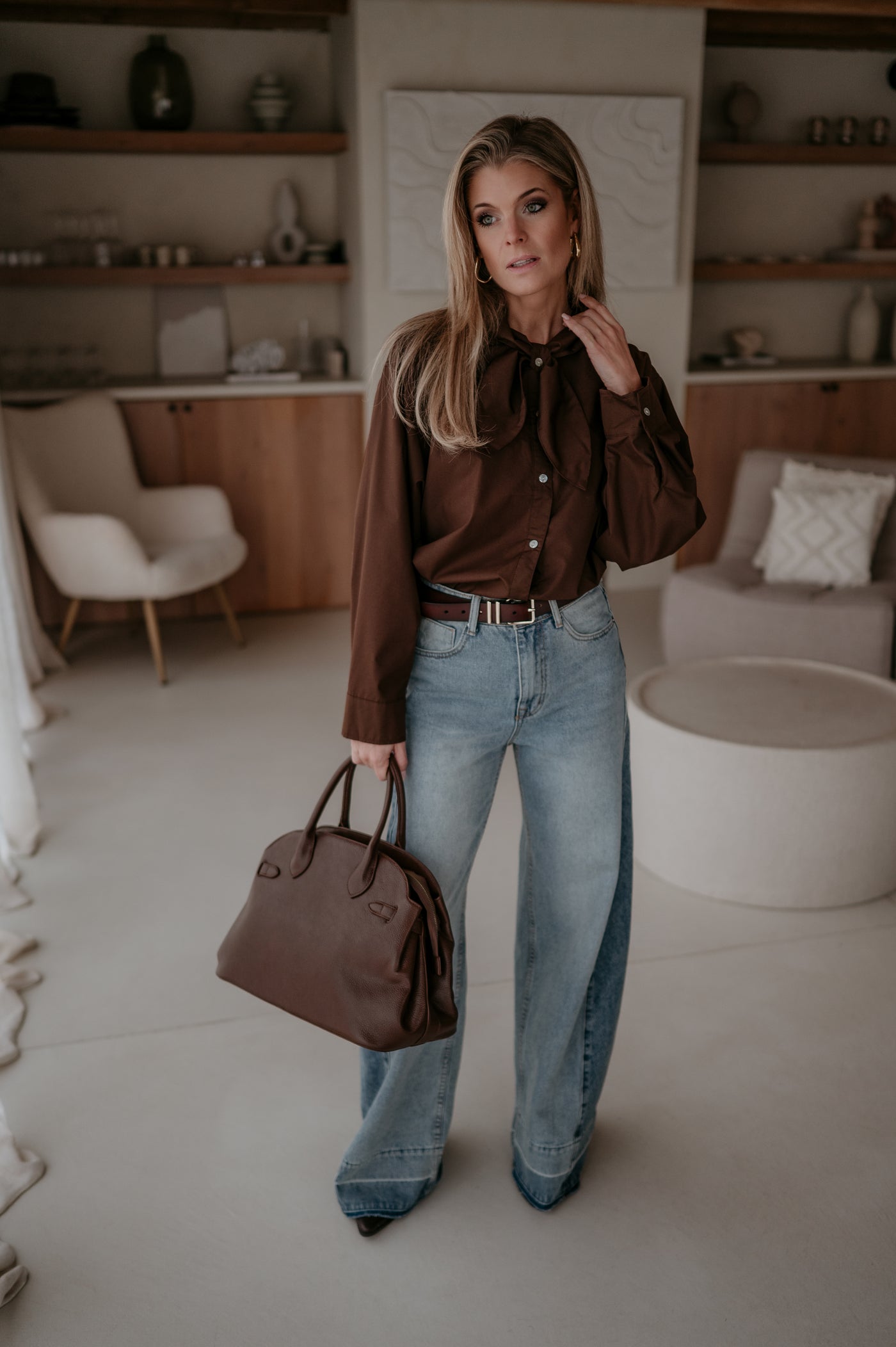 Vedare shirt I Chocolate Brown