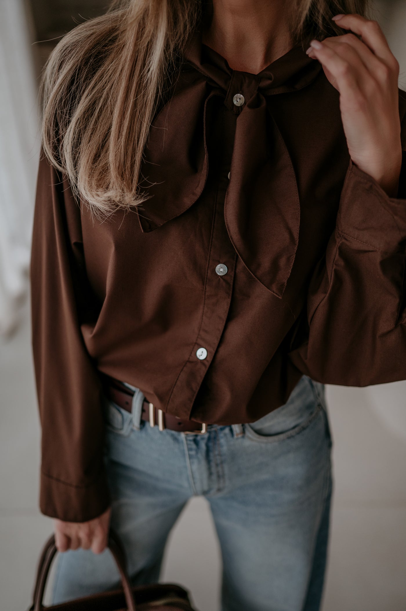 Vedare shirt I Chocolate Brown