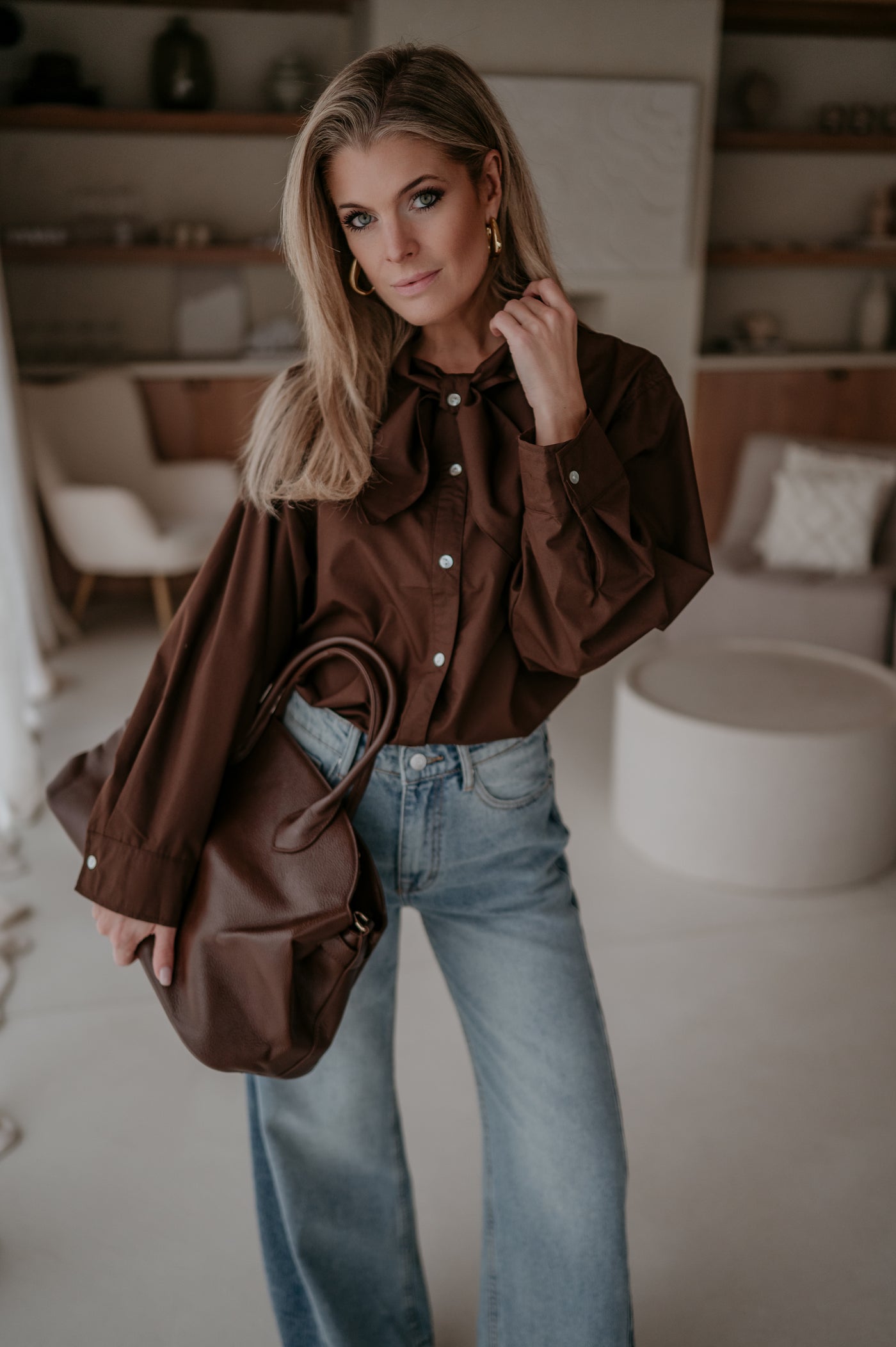 Vedare shirt I Chocolate Brown