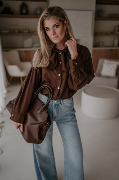 Vedare shirt I Chocolate Brown