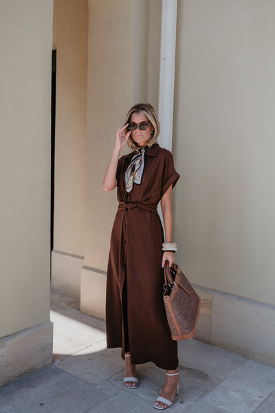 Cognomi dress I Chocolate