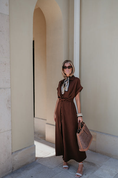 Cognomi dress I Chocolate