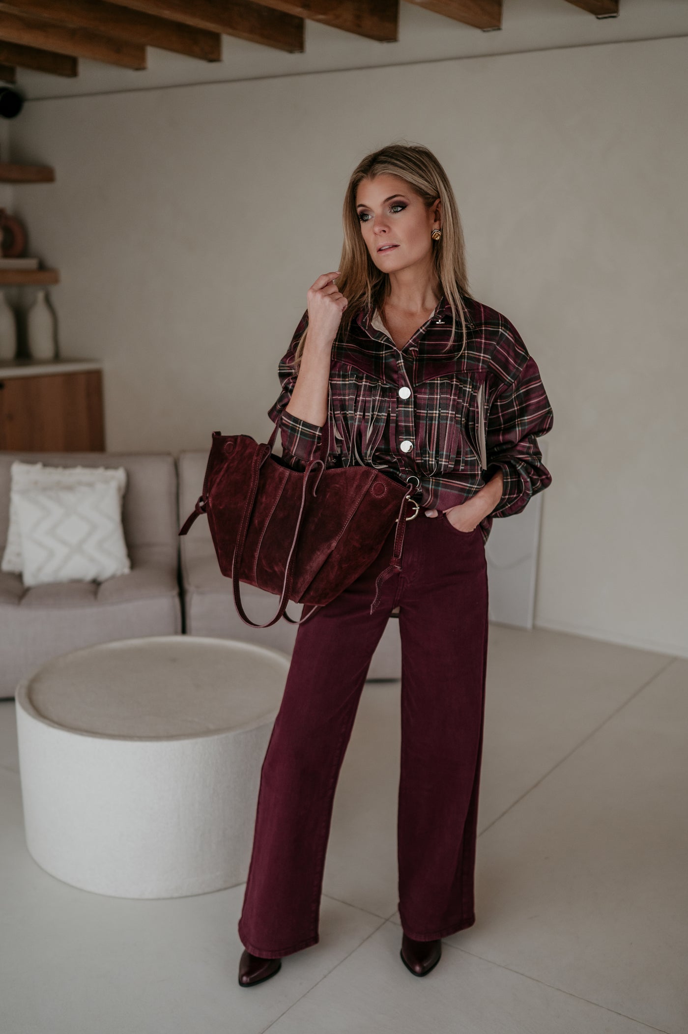 Olide shirt I Bordeaux