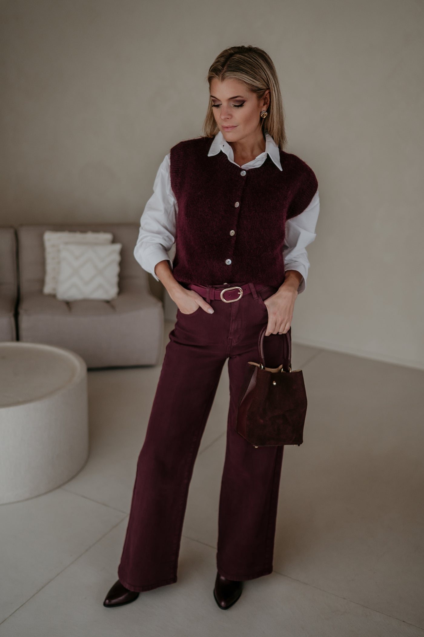 Rantolare gilet I Burgundy