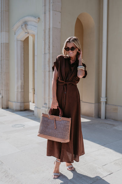 Cognomi dress I Chocolate