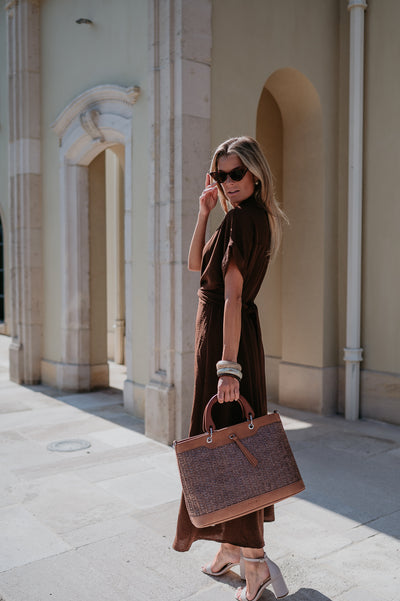Cognomi dress I Chocolate