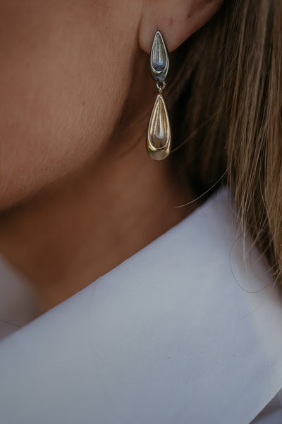 Fiore earrings I Gold & Silver