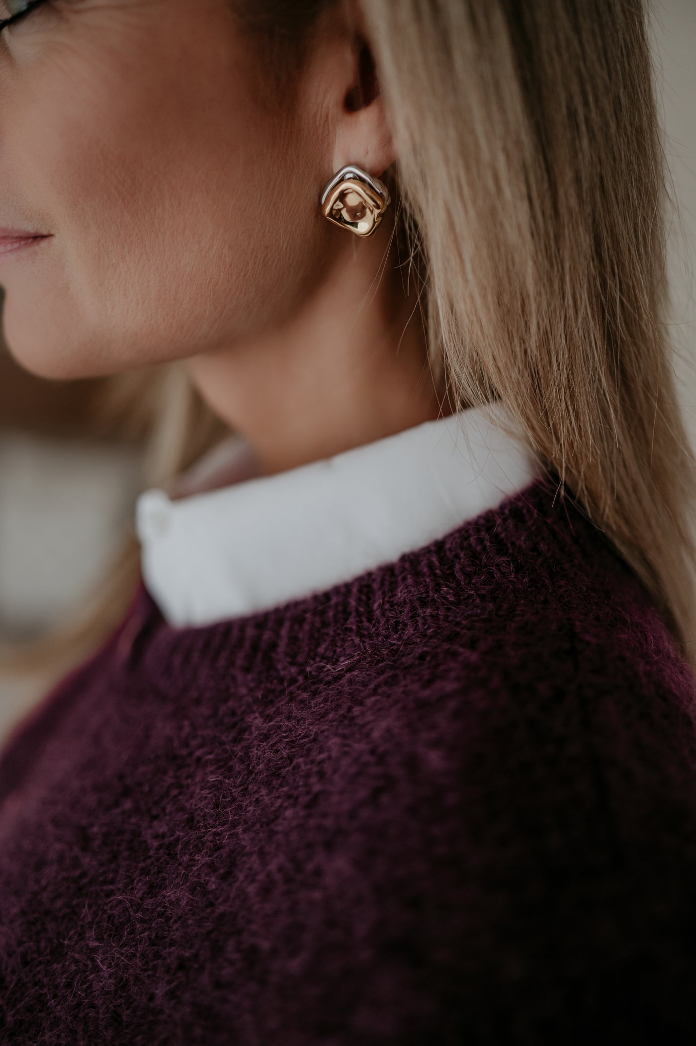 Lama earrings I Gold & Silver