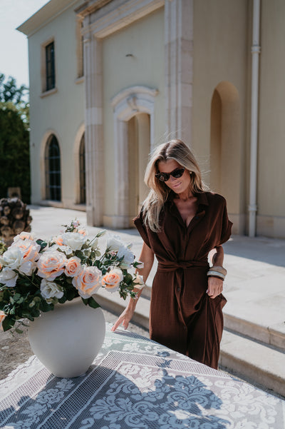 Cognomi dress I Chocolate