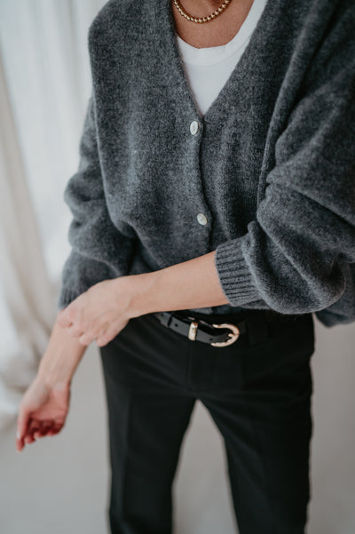 Muovi cardigan I Grey
