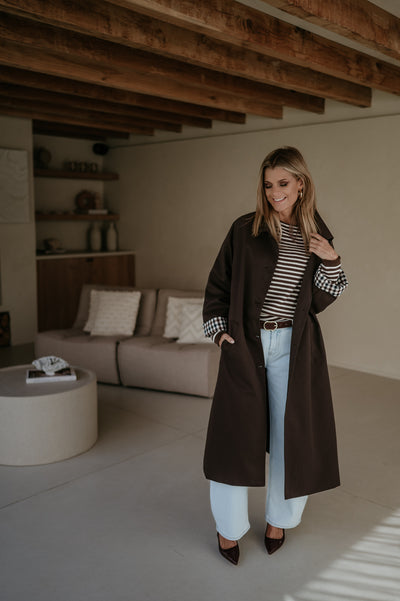 Diluvio coat I Chocolate Brown