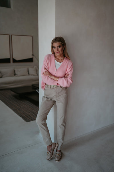 Muovi cardigan I Powder Rose