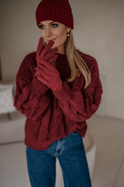 Odrena gloves I Bordeaux
